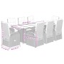 Set de comedor de jardín 9 pzas y cojines ratán sintético negro by , Garden sets - Ref: Foro24-3277635, Price: 1,00 €, Discou...