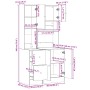 Mueble de cocina madera de ingeniería gris Sonoma 95x50x180 cm von , Küchenschränke - Ref: Foro24-3276537, Preis: 271,57 €, R...