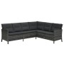 Set de sofás de jardín 4 piezas y cojines ratán sintético gris by , Garden sets - Ref: Foro24-48146, Price: 695,31 €, Discoun...
