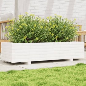 Jardinera de madera maciza de pino blanco 110x40x26,5 cm von , Töpfe und Pflanzgefäße - Ref: Foro24-847339, Preis: 112,77 €, ...
