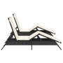 Tumbonas con cojines 2 unidades ratán sintético negro by , Loungers - Ref: Foro24-3261578, Price: 279,73 €, Discount: %
