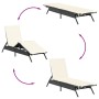 Tumbonas con cojines 2 unidades ratán sintético negro by , Loungers - Ref: Foro24-3261578, Price: 279,73 €, Discount: %