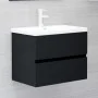 Badmöbelset aus schwarzem Holzwerkstoff von vidaXL, Badezimmermöbel - Ref: Foro24-3071676, Preis: 190,54 €, Rabatt: %