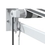 Toldo retráctil aluminio y tela antracita y blanco 3,5x2,5 m