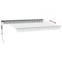 Toldo retráctil automático luz LED antracita blanco 350x250 cm by , Awnings - Ref: Foro24-3310228, Price: 403,58 €, Discount: %