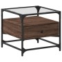 Mesa de centro con puertas de vidrio marrón roble 50x50x45 cm von , Couchtisch - Ref: Foro24-846053, Preis: 69,99 €, Rabatt: %