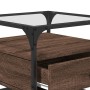 Mesa de centro con puertas de vidrio marrón roble 50x50x45 cm von , Couchtisch - Ref: Foro24-846053, Preis: 69,99 €, Rabatt: %