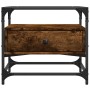Mesa de centro tapa de vidrio acero roble ahumado 50x50x45 cm von , Couchtisch - Ref: Foro24-846051, Preis: 60,58 €, Rabatt: %