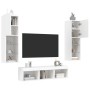 Muebles de TV de pared con LED 5 pzas madera ingeniería blanco von , TV-Möbel - Ref: Foro24-3216604, Preis: 192,34 €, Rabatt: %