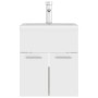 Mueble con lavabo aglomerado blanco y roble Sonoma de vidaXL, Tocadores de baño - Ref: Foro24-3071266, Precio: 162,16 €