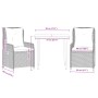 Set comedor de jardín 3 pzas con cojines ratán sintético beige by , Garden sets - Ref: Foro24-3262868, Price: 323,22 €, Disco...