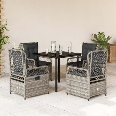 Set comedor de jardín 5 piezas con cojines ratán sintético gris von , Gartensets - Ref: Foro24-3262993, Preis: 470,36 €, Raba...