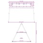Estructura columpio exterior y 6 ganchos para colgar acero azul von , Zubehör für Schaukeln und Spielgeräte - Ref: Foro24-400...