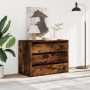 Cajonera de esquina madera ingeniería roble ahumado 80x41x58 cm