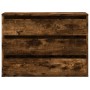 Cajonera de esquina madera ingeniería roble ahumado 80x41x58 cm