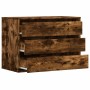 Cajonera de esquina madera ingeniería roble ahumado 80x41x58 cm