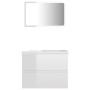 Badmöbel-Set weiß glänzend Holzwerkstoff von vidaXL, Badezimmermöbel - Ref: Foro24-3071591, Preis: 156,16 €, Rabatt: %