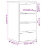 Cajonera de esquina madera de ingeniería blanca 40x41x76 cm von , Schubladen - Ref: Foro24-852861, Preis: 95,26 €, Rabatt: %