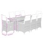 Set de mesa y sillas de jardín 9 pzas y cojines ratán PE negro by , Garden sets - Ref: Foro24-3277249, Price: 1,00 €, Discoun...