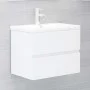 Engineered wood bathroom furniture set in glossy white by vidaXL, Bathroom furniture - Ref: Foro24-3071591, Price: 157,37 €, ...