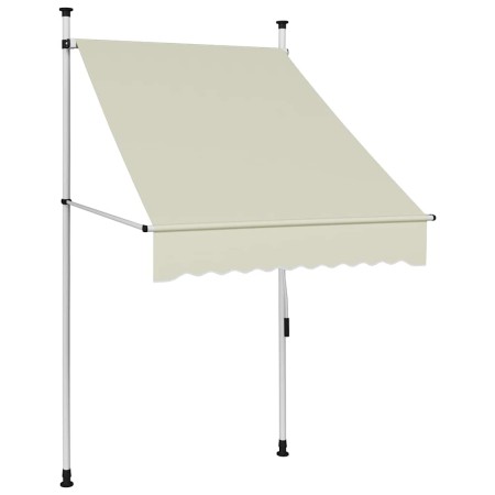 Toldo retráctil de operación manual color crema 100 cm