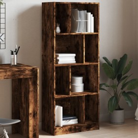 Estantería madera de ingeniería roble ahumado 57x28,5x141 cm by , Bookcases and shelves - Ref: Foro24-848000, Price: 72,77 €,...