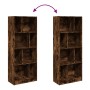 Estantería madera de ingeniería roble ahumado 57x28,5x141 cm by , Bookcases and shelves - Ref: Foro24-848000, Price: 72,77 €,...