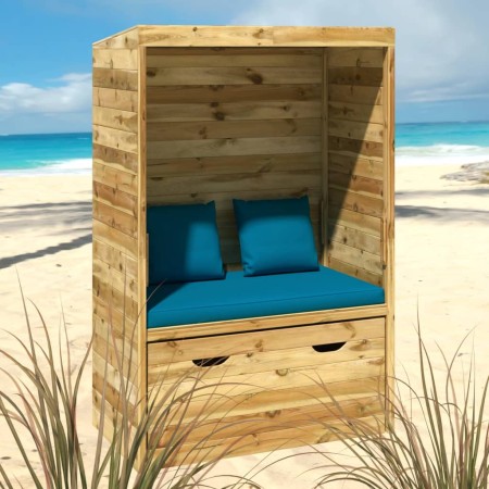 Silla de jardín Strandkorb con cajón pino macizo 112x60x168 cm by , Loungers - Ref: Foro24-318206, Price: 223,73 €, Discount: %