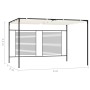 Cenador con techo retráctil color crema 3x4x2,3 m 180 g/m² von , Zelte und Pavillons - Ref: Foro24-313623, Preis: 397,81 €, R...