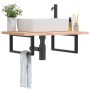 Soportes estante de lavabo 2 uds rectangular acero negro by , Supports and crossbars - Ref: Foro24-4007273, Price: 37,99 €, D...