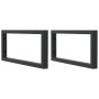 Soportes estante de lavabo 2 uds rectangular acero negro by , Supports and crossbars - Ref: Foro24-4007273, Price: 37,99 €, D...
