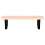 Estante de lavabo de pared de acero y madera maciza de roble de , Tocadores de baño - Ref: Foro24-3302543, Precio: 59,67 €, D...