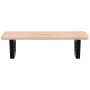 Estante de lavabo de pared de acero y madera maciza de roble von , Badezimmerwaschtische - Ref: Foro24-3302335, Preis: 72,09 ...