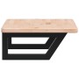 Estante de lavabo de pared de acero y madera maciza de roble von , Badezimmerwaschtische - Ref: Foro24-3302335, Preis: 72,09 ...