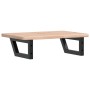 Estante de lavabo de pared de acero y madera maciza de roble von , Badezimmerwaschtische - Ref: Foro24-3302335, Preis: 72,09 ...