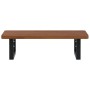 Estante de lavabo de pared de acero y madera maciza de roble von , Badezimmerwaschtische - Ref: Foro24-3302349, Preis: 73,69 ...