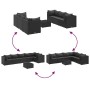 Set de muebles de jardín y cojines 7 pzas ratán sintético negro by , Garden sets - Ref: Foro24-3308027, Price: 574,77 €, Disc...