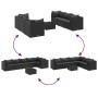 Set de muebles de jardín y cojines 7 pzas ratán sintético negro by , Garden sets - Ref: Foro24-3308115, Price: 590,18 €, Disc...