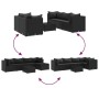 Set muebles de jardín 6 piezas y cojines ratán sintético negro von , Gartensets - Ref: Foro24-3308067, Preis: 429,32 €, Rabat...