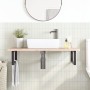 Estante de lavabo de pared de acero y madera maciza de haya by , bathroom vanities - Ref: Foro24-3302433, Price: 116,98 €, Di...
