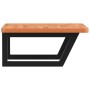Estante de lavabo de pared de acero y madera maciza de haya by , bathroom vanities - Ref: Foro24-3302427, Price: 82,33 €, Dis...