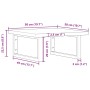 Estante de lavabo de pared de acero y madera maciza de haya von , Badezimmerwaschtische - Ref: Foro24-3302425, Preis: 88,85 €...