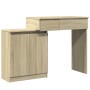 Tocador con luces LED color roble Sonoma 115x37x110,5 cm von , Schlafzimmerkommoden - Ref: Foro24-848229, Preis: 116,77 €, Ra...