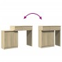 Tocador con luces LED color roble Sonoma 115x37x110,5 cm von , Schlafzimmerkommoden - Ref: Foro24-848229, Preis: 116,77 €, Ra...