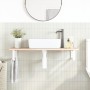 Estante de lavabo de pared de acero y madera maciza de roble de , Tocadores de baño - Ref: Foro24-3302548, Precio: 83,79 €, D...