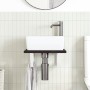 Estante de lavabo de pared de acero y madera maciza de roble von , Badezimmerwaschtische - Ref: Foro24-3302574, Preis: 59,64 ...