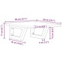 Estante de lavabo de pared de acero y madera maciza de roble von , Badezimmerwaschtische - Ref: Foro24-3302574, Preis: 59,64 ...