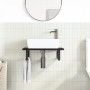 Estante de lavabo de pared de acero y madera maciza de roble von , Badezimmerwaschtische - Ref: Foro24-3302581, Preis: 66,51 ...