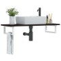 Estante de lavabo de pared de acero y madera maciza de roble von , Badezimmerwaschtische - Ref: Foro24-3302588, Preis: 71,44 ...