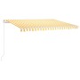 Gelb-weiße manuell einziehbare Markise 450x300 cm von vidaXL, Markisen - Ref: Foro24-3068918, Preis: 385,25 €, Rabatt: %